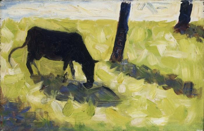 Georges Seurat Vache noire dans un Pre oil painting image